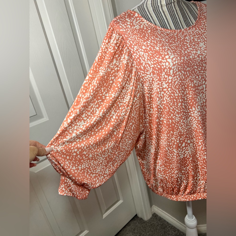 Simply Vera Vera Wang NWOT Peach Banded-Hem Draped Top plus size XXL - Picture 7 of 11